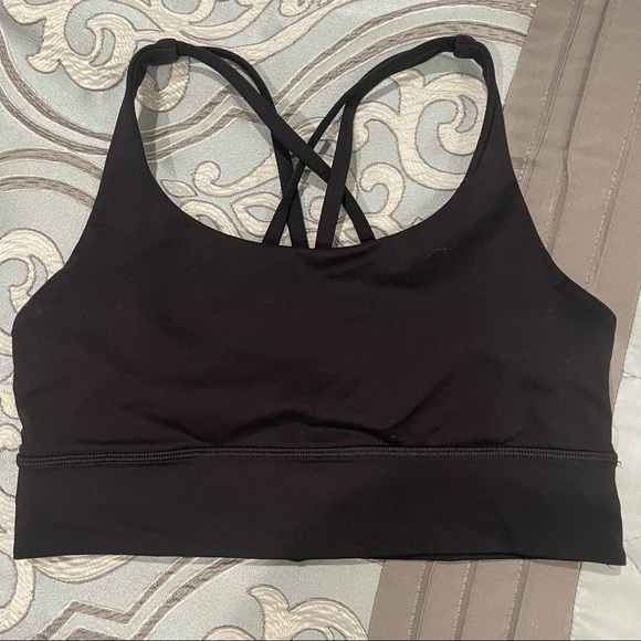 Lululemon Energy Bra Longline Black Size 8 - Picture 1 of 6